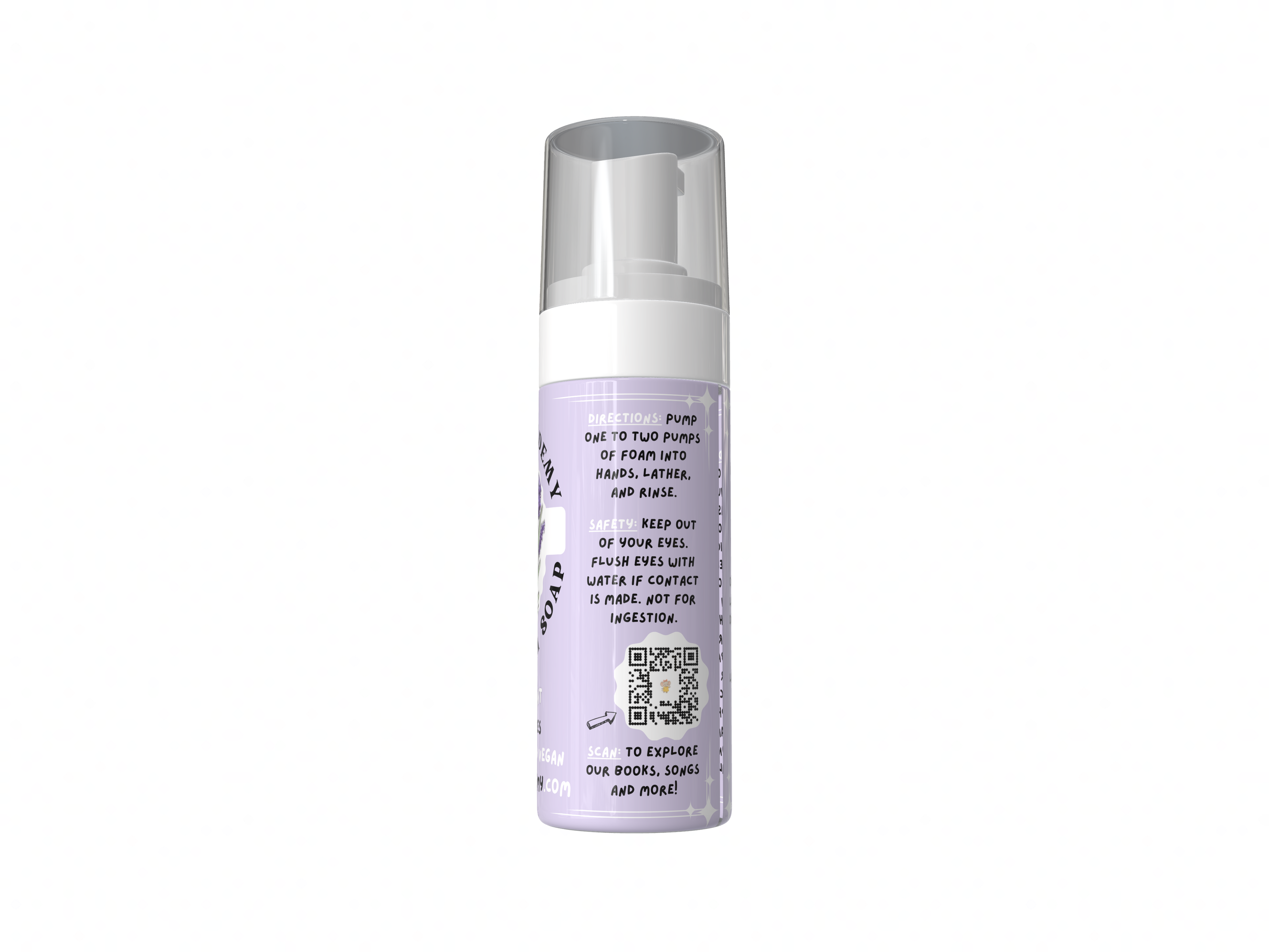Antria’s Academy Organic Foam Soap ~ Two Fluid Ounces ~ Gentle Foaming Hand Wash ~ Organic & Vegan ~ Lavender Scent