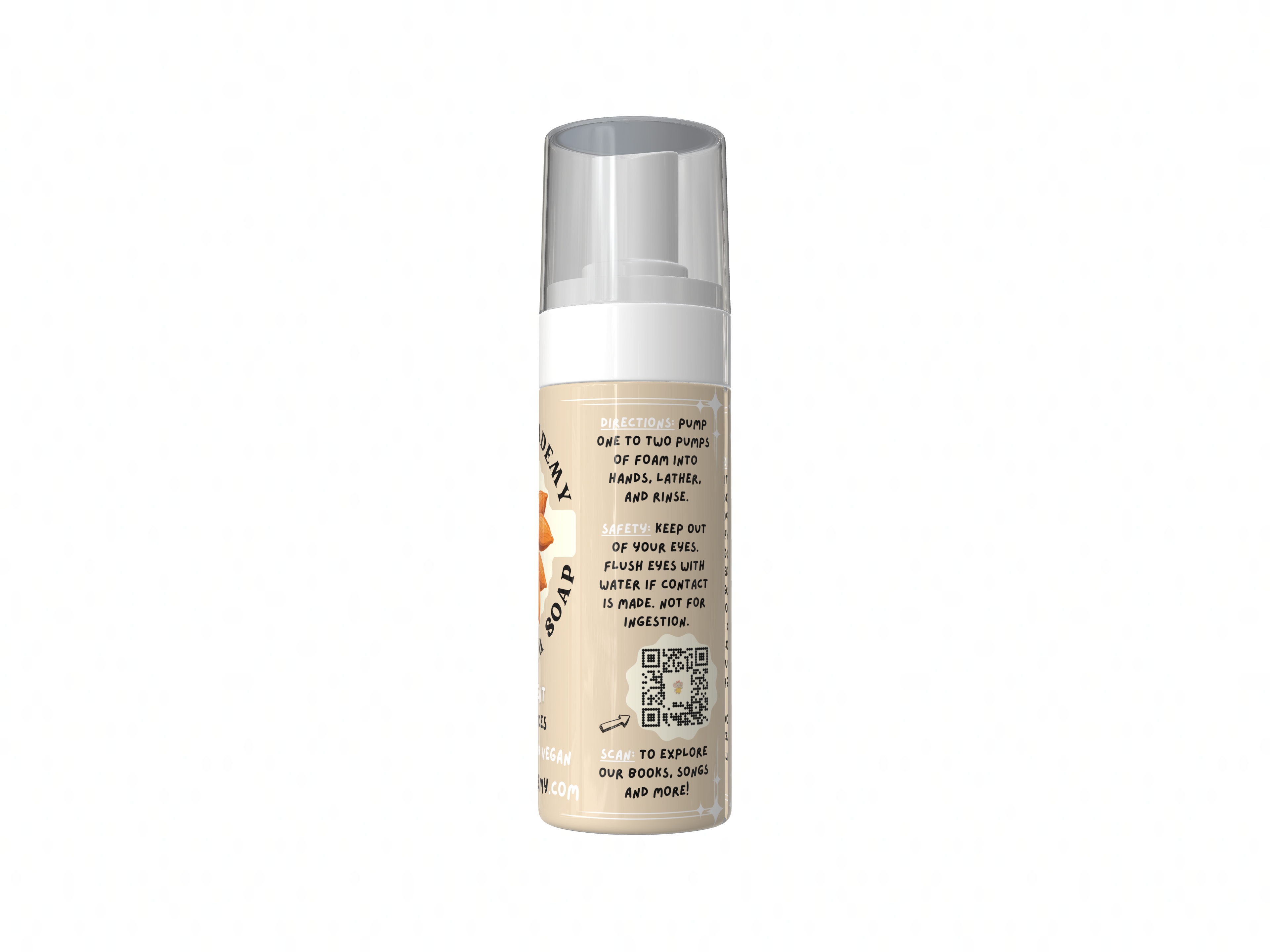 Antria’s Academy Organic Foam Soap ~ Two Fluid Ounces ~ Gentle Foaming Hand Wash ~ Organic & Vegan ~ Almond Scent
